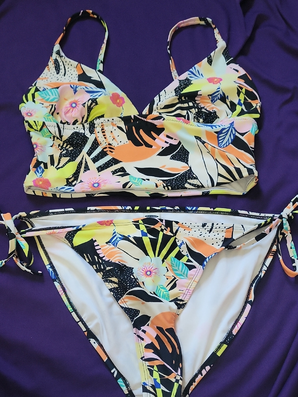 Floral Tropical Print Bikini Set